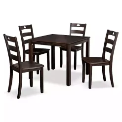 Espresso Wood Brooke 5-pc. Dining Furniture Set
