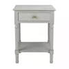Evelina Gray Textured Single Drawer Accent Table