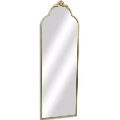 Everlaine Gold Modern Victorian Leaner Mirror
