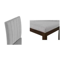 Everly Gray Upholstered Dining Chairs, Set of 2