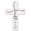 Faith Makes All Things Possible Cross Wall Plaque