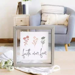 Faith Over Fear Wall Plaque