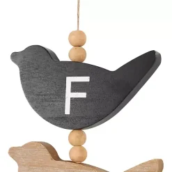 Family Bird Shaped Wood Wall Sign