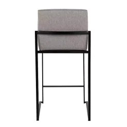 Fiji Gray Upholstered Counter Stools, Set of 3