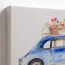 Floral Cars Canvas Art Prints, Set of 2