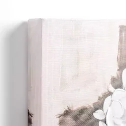 Floral Cross Canvas Art Print