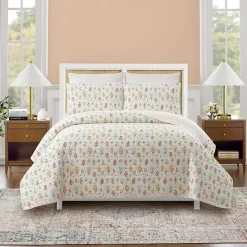 Floral Wallpaper 3-pc. King Quilt Set