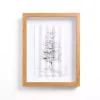 Folded Paper Tree Framed Art Print