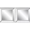 Frameless Beveled Square Mirrors, Set of 2