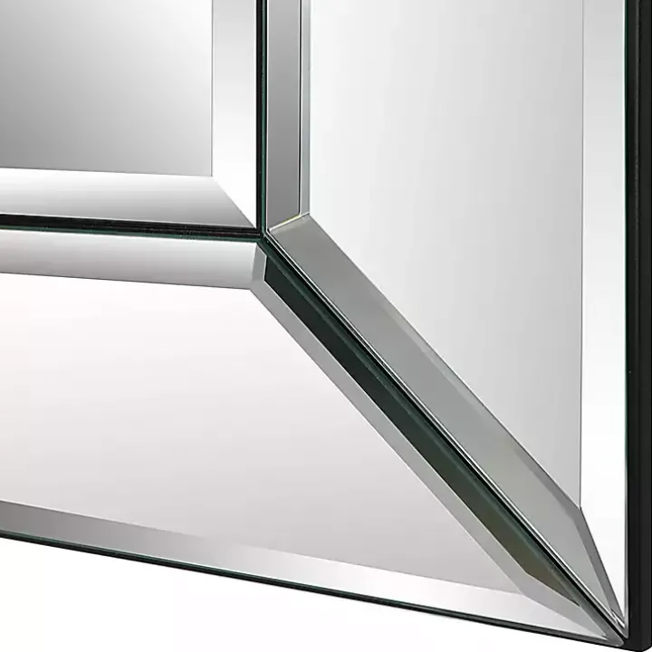 Frameless Beveled Square Mirrors, Set of 2