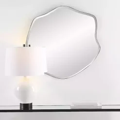 Frameless Beveled Wavy Wall Mirror
