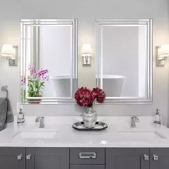 Frameless Double Panel Wall Mirror