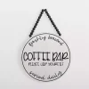 Freshly Brewed Coffee Round Beaded Wall Plaque