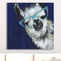 Gentlemen Llama Canvas Art Print