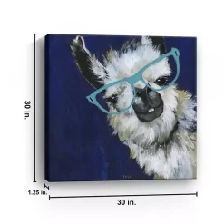 Gentlemen Llama Canvas Art Print