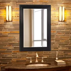 George Black Ridged Rectangular Wall Mirror