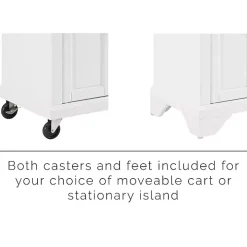 Gia All White Marble Kitchen Island