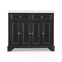 Gia Black and White Marble Kitchen Island