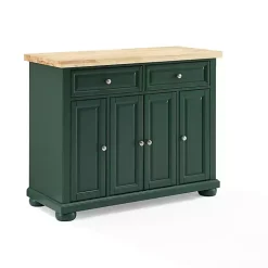 Gia Forest Green Wood Kitchen Island