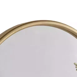 Gold Adaline Floral Arched Wall Mirror