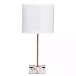 Gold and Marble USB Charging Table Lamp