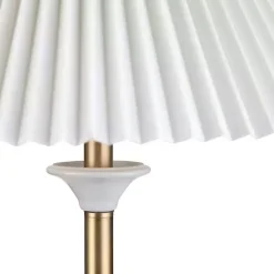 Gold and White Modern Floor Lamp