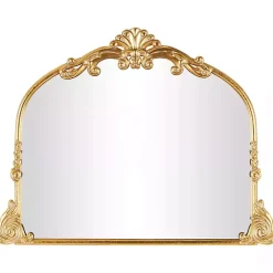 Gold Arched Baroque Wall Mirror