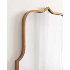 Gold Arched Scallop Wall Mirror