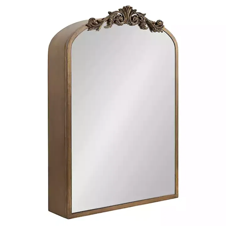 Gold Arendahl Arched Mirror Jewelry Cabinet