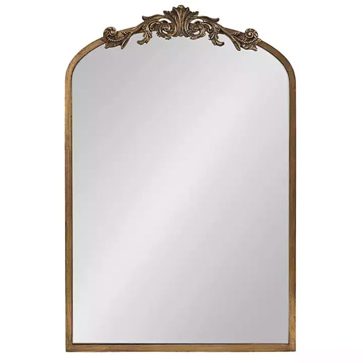 Gold Arendahl Arched Mirror Jewelry Cabinet