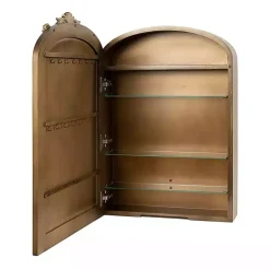 Gold Arendahl Arched Mirror Jewelry Cabinet