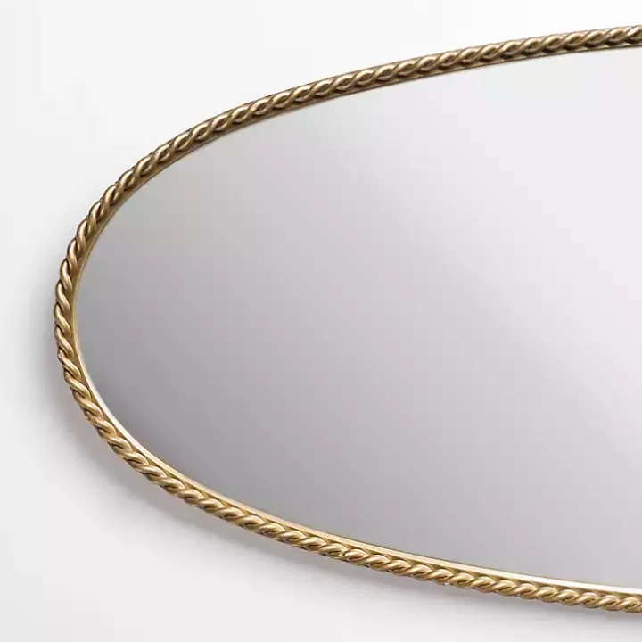 Gold Artemis Twist Frame Wall Mirror