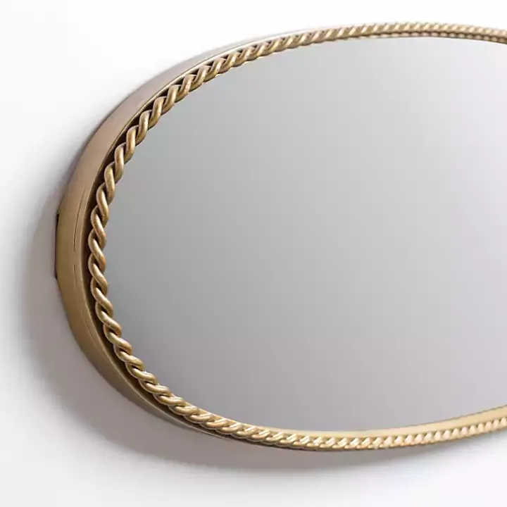 Gold Artemis Twist Frame Wall Mirror