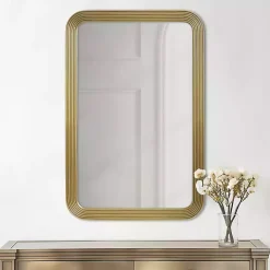 Gold Aurelia Fluted Wall Mirror