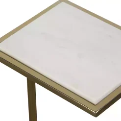 Gold Elevated Marble Accent Table
