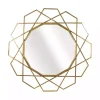 Gold Geometric Frame Wall Mirror