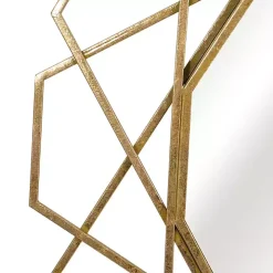 Gold Geometric Frame Wall Mirror