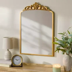 Gold Lana Ornate Arch Wall Mirror