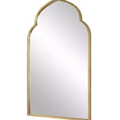Gold Leaf Arched Frame Wall Mirror