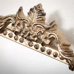 Gold Metal Beaded Frame Vintage Wall Mirror