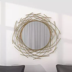 Gold Metal Glam Layered Mirror