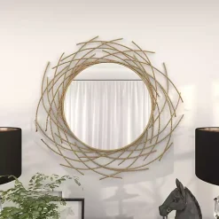 Gold Metal Glam Layered Mirror