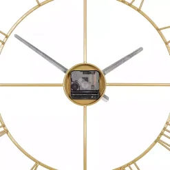 Gold Minimal Square Open Face Clock