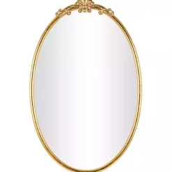 Gold Oval Baroque Wall Mirror