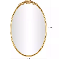 Gold Oval Baroque Wall Mirror