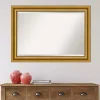 Gold Patina Scalloped Frame Beveled Mirror