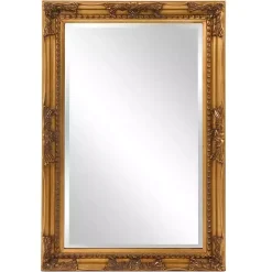 Gold Queen Ann Rectangular Wall Mirror