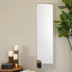 Gold Rectangle Beveled Wall Mirror