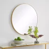 Gold Round Simple Frame Medium Wall Mirror