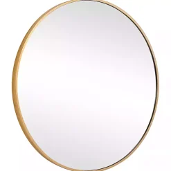 Gold Round Simple Frame Medium Wall Mirror